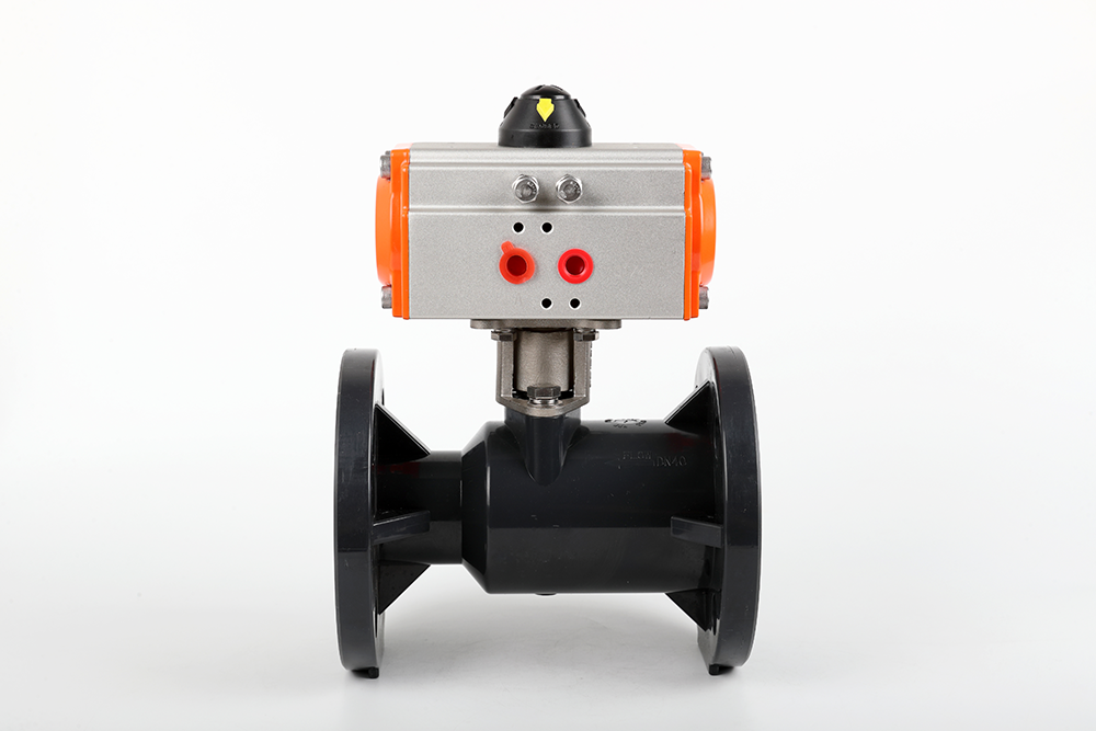 宁陵气动法兰一体球阀